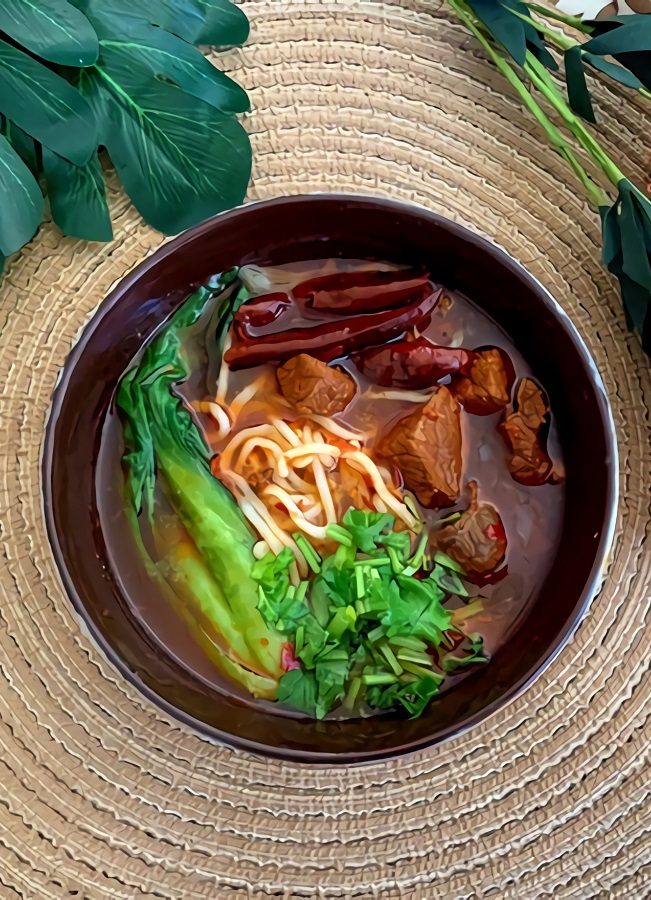 spicy beef noodles soup