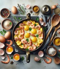 Delicious Scrambled Egg with Shrimp: A Savory Seafood Breakfast Recipe